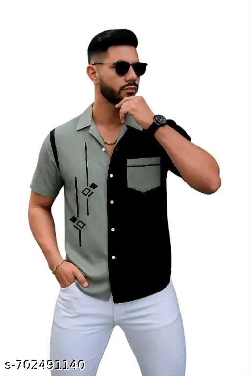 Mens tropical printed shirt (S)