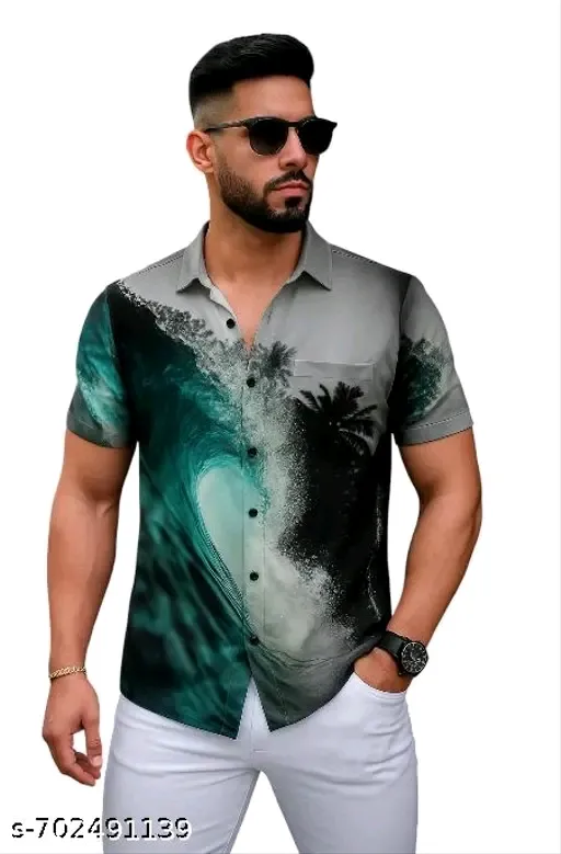 Mens tropical printed shirt (S)
