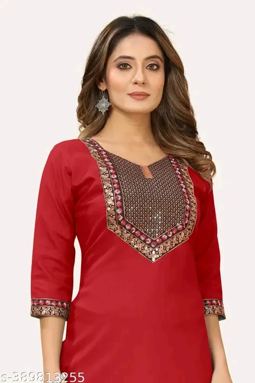 Stylish Kurti with embroidery work (S)