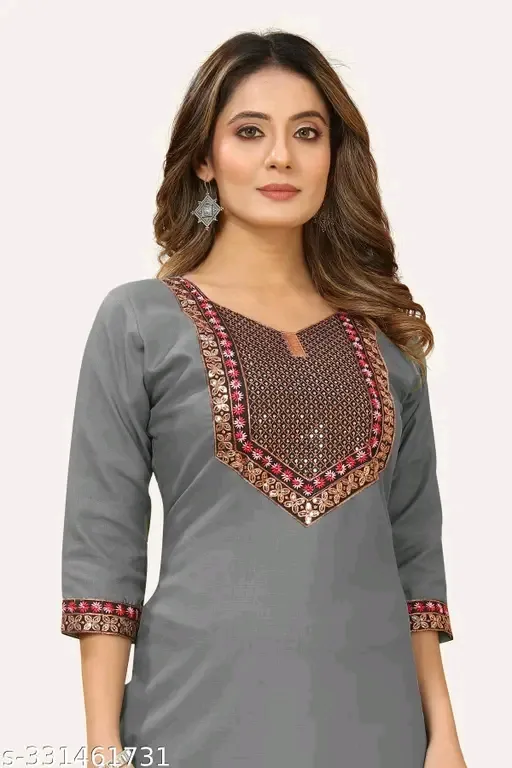 Stylish Kurti with embroidery work (S)
