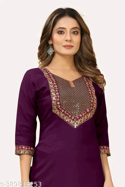 Stylish Kurti with embroidery work (S)