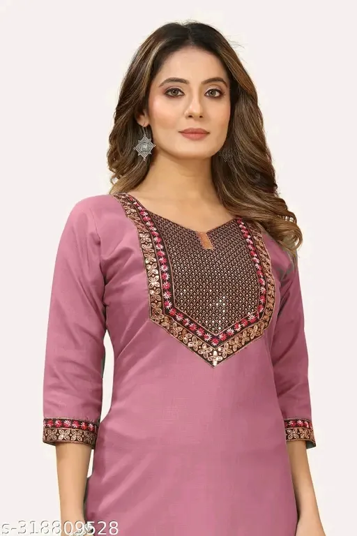 Stylish Kurti with embroidery work (S)