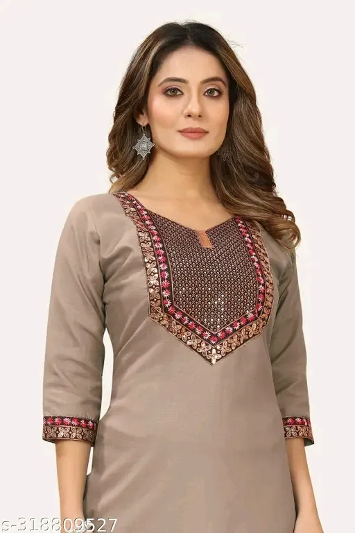 Stylish Kurti with embroidery work (S)