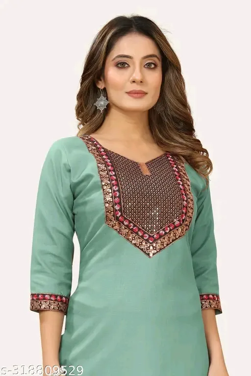 Stylish Kurti with embroidery work (S)