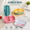 Carry Fresh 3 Compartment leakproof lunchbox with Spoon and Fork