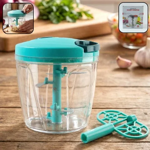 6 Blade Manual Chopper 900ml Compact and Durable