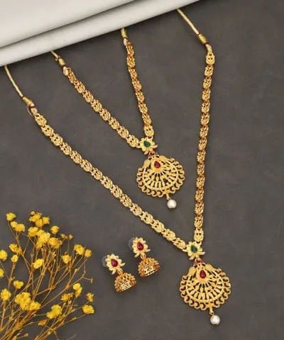 Temple Jewellery With Chokor Jumkha