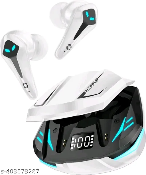 Hoppup Xo3 Gaming Earbuds with 35MS Low Latency, 13MM DRIVERS & 50H PlayTime Bluetooth Headset (White, True Wireless)