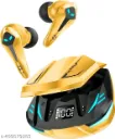 Hoppup Xo3 Gaming Earbuds with 35MS Low Latency, 13MM DRIVERS & 50H PlayTime Bluetooth Headset (Yellow, True Wireless)