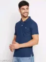 Men's Cotton Half Sleeve Solid Polo Tshirt