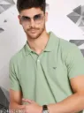 Men's Cotton Half Sleeve Solid Polo Tshirt
