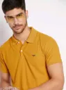 Men's Cotton Half Sleeve Solid Polo Tshirt