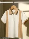 Men's Cotton Half Sleeve Solid Polo Tshirt