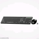 Portronics Key7 Combo Wireless Keyboard & Mouse Set with 2.4GHz USB Receiver, Hi Optical Tracking 1200DPI, Soft Keys for Noiseless Typing, 12 Short Keys for PC/Mac/Laptop(Black)